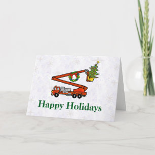 Carte de Noël du camion à foyer