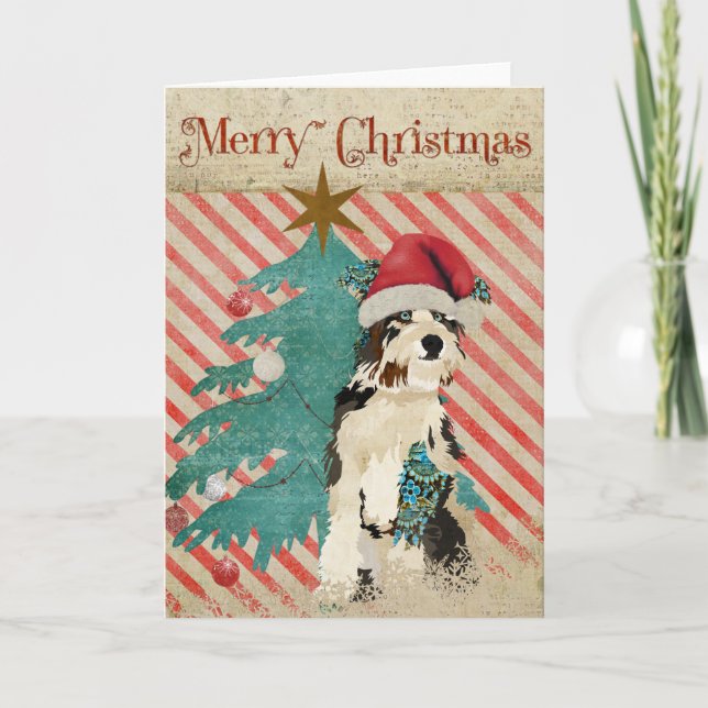 Carte de Noël du chien de Shabby (Devant)