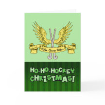 Carte de Noël du gardien de but de hockey
