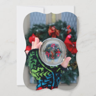 Carte de Noël du Globe des neiges Hyggy Wreath