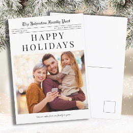 Carte de Noël du journal avec photo