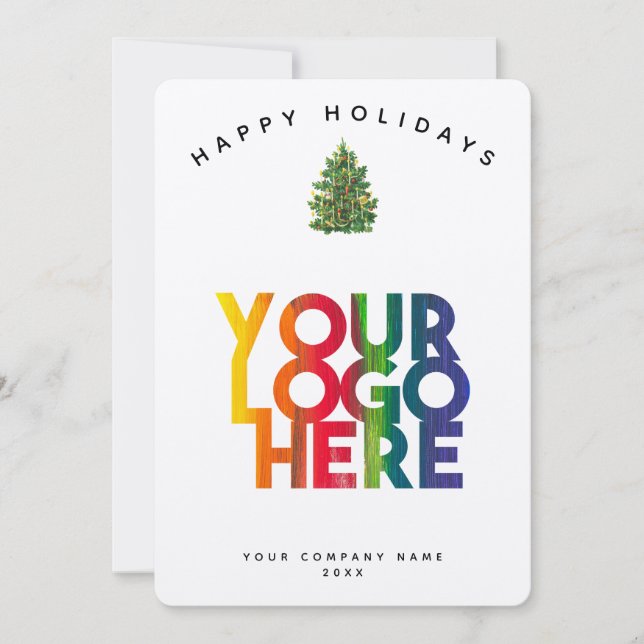 Carte de Noël du logo Entreprise Vacances (Devant)
