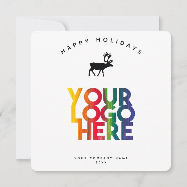Carte de Noël du logo Entreprise Vacances (Devant)