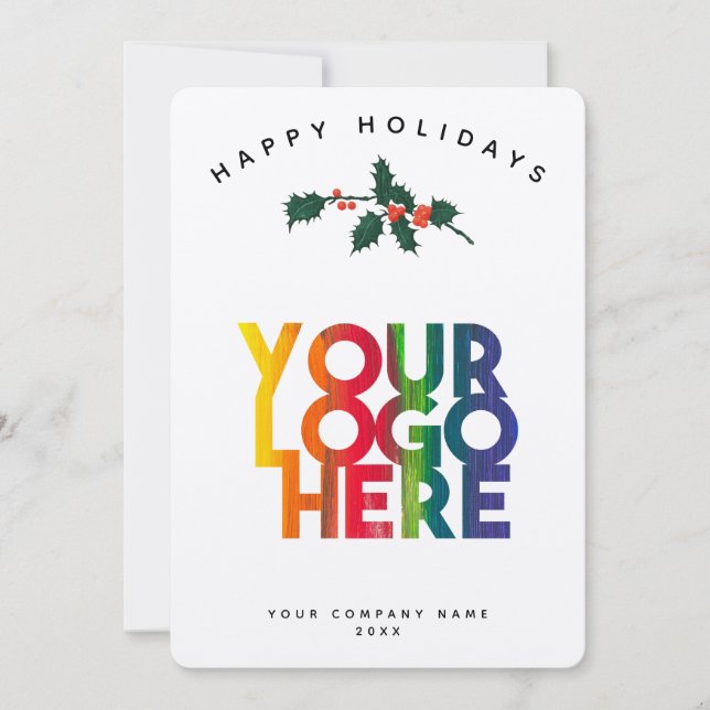 Carte de Noël du logo Entreprise Vacances (Devant)