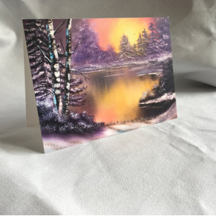 Carte de Noël du matin d'hiver