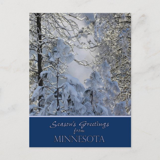 Carte de Noël du Minnesota/cartes postales spécifi (Devant)