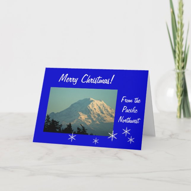Carte de Noël du mont Rainier (Devant)