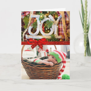 Carte de Noël du pays de joie avec votre propre ph