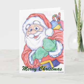 Carte de Noël du père noël