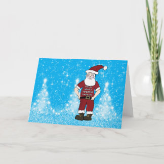 Carte de Noël du Père Noël féministe