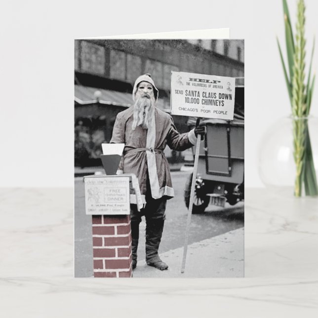 Carte de Noël du Père Noël flippant (Devant)