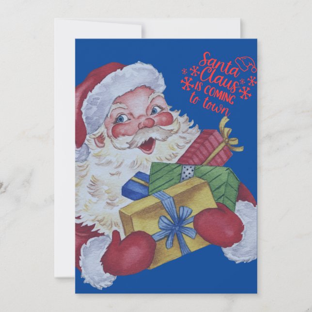 Carte de Noël du Père Noël personnalisée, (Devant)