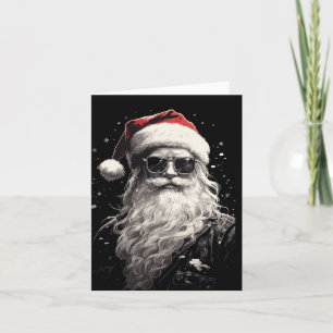 Carte de Noël du Père Noël pliée cool