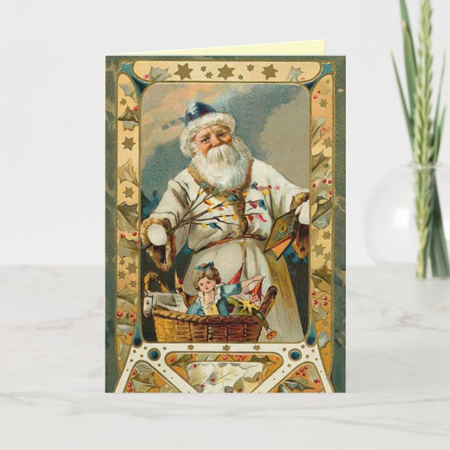 Carte de Noël du Père Noël victorien (Devant)