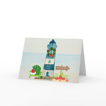 Carte de Noël du phare nautique