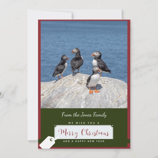 Carte de Noël du Puffin de l'Atlantique (Devant)