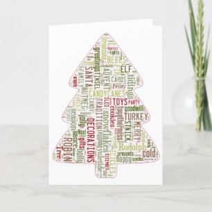 Carte de Noël du sapin moderne