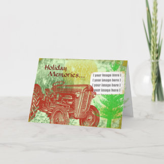 Carte de Noël du tracteur : Ajouter votre photo