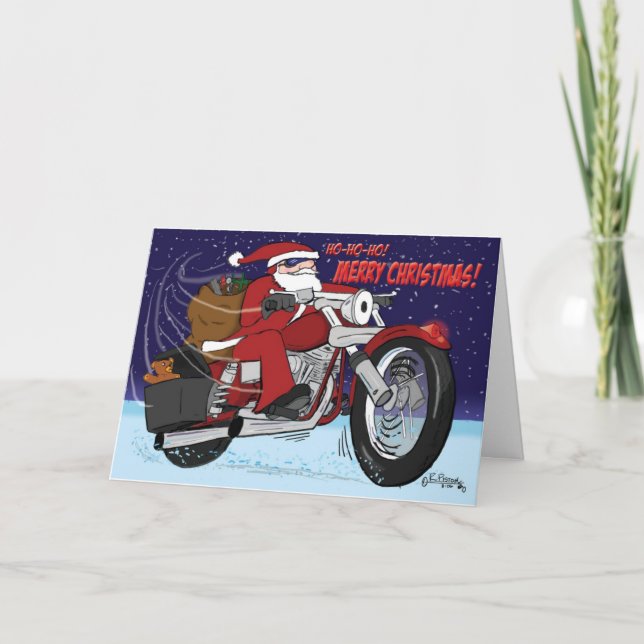 Carte de Noël du traîneau de Père Noël (Devant)