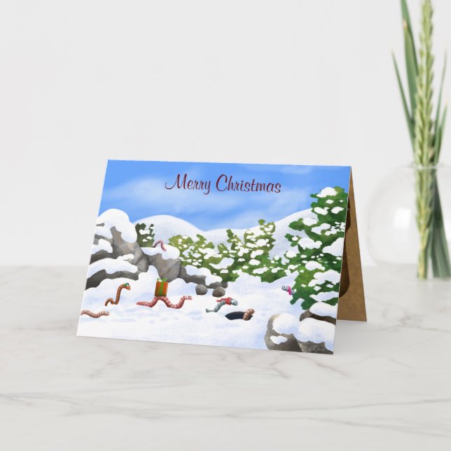 carte de Noël du ver (Devant)