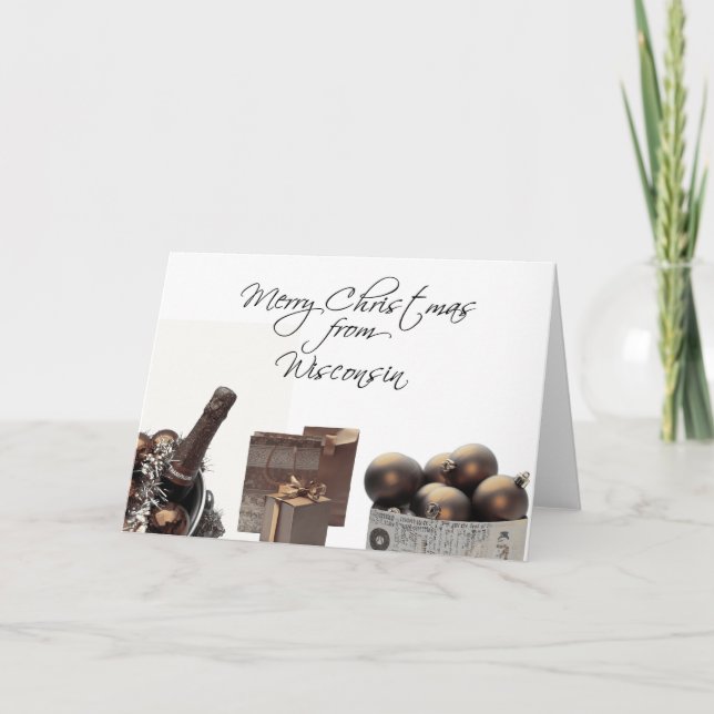 Carte de Noël du Wisconsin, préciser (Devant)