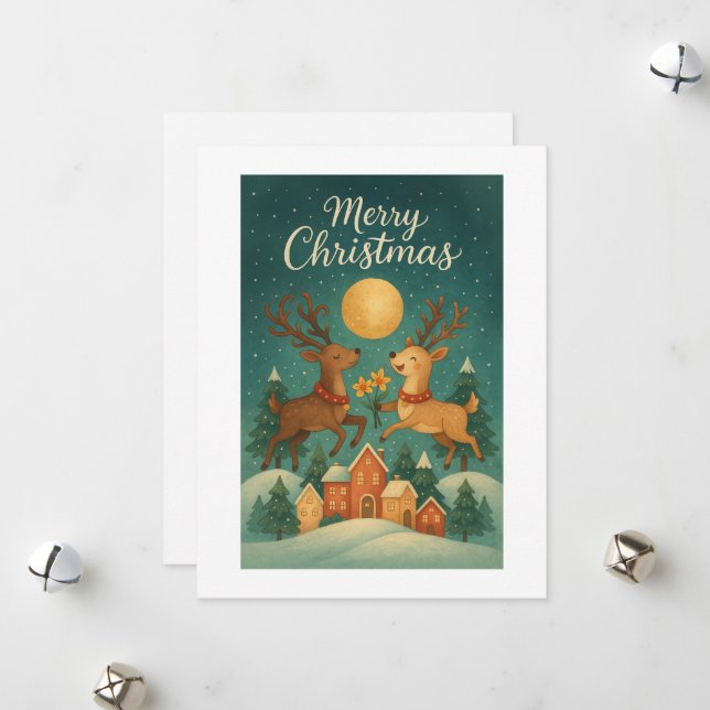 Carte de Noël du zoo bancal – Rénnes (Devant/Arrière en situation)