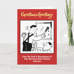 Carte de Noël d'une entreprise de peintres et déco