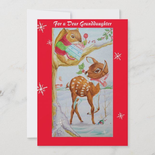 Carte de Noël d'une petite-fille (Devant)