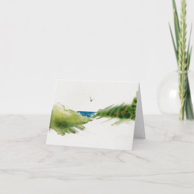 Carte de Noël Dunes at the Beach (Devant)