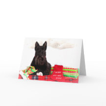 Carte de Noël écossaise Terrier