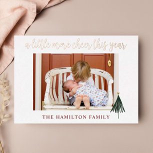 Carte de Noël élégante avec feuille d'or pour nouv