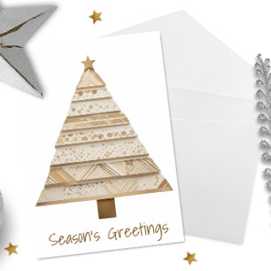 Carte de Noël élégante avec sapin au washi tape ne
