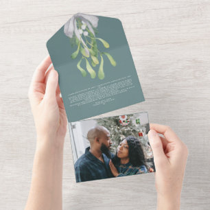 Carte de Noël élégante Mistletoe
