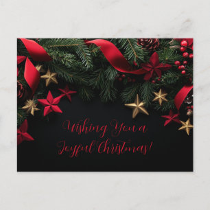 Carte de Noël élégante personnalisable avec guirla