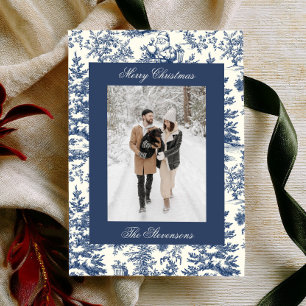 Carte de Noël élégante Toile de famille pour photo
