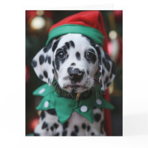 Carte de Noël Elf Puppy