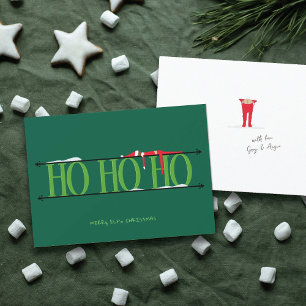 Carte de Noël Elf Shenanigans Flat Hunter Green