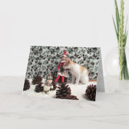 Carte de Noël Elfin d'Annie (Chat / Chaton)