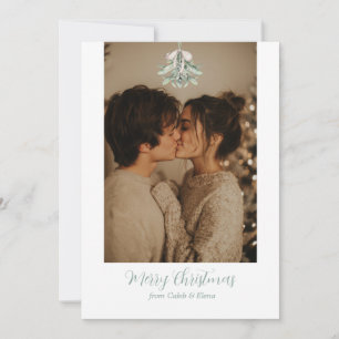Carte de Noël Embrassez-moi sous le gui