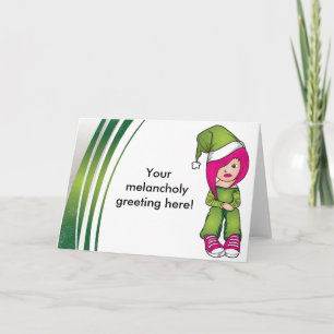 Carte de Noël Emo Girl