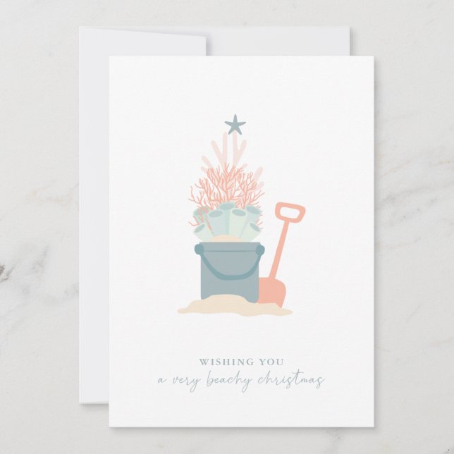 Carte de Noël en bord de mer (Devant)