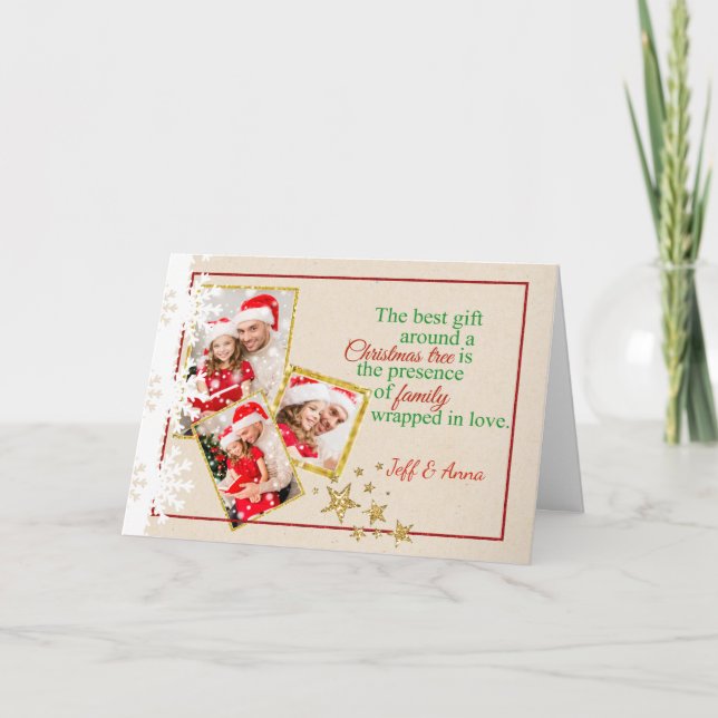 Carte de Noël en carton Country Faux (Devant)