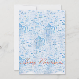 Carte de Noël en chinoiserie