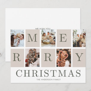 Carte de Noël en collage de photos de famille