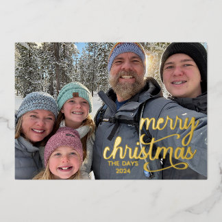 Carte de Noël en feuille métallisée