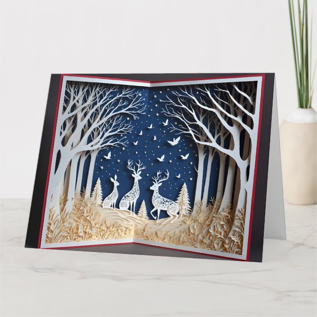 Carte de Noël en papercraft  (Devant)