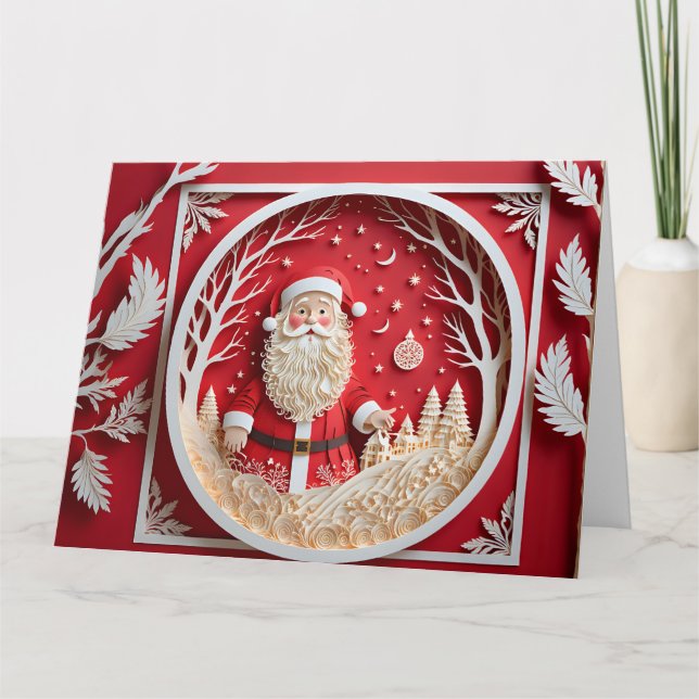 Carte de Noël en papercraft  (Devant)