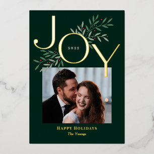 Carte de Noël en papier alu Joyeuse Fête Cartes de
