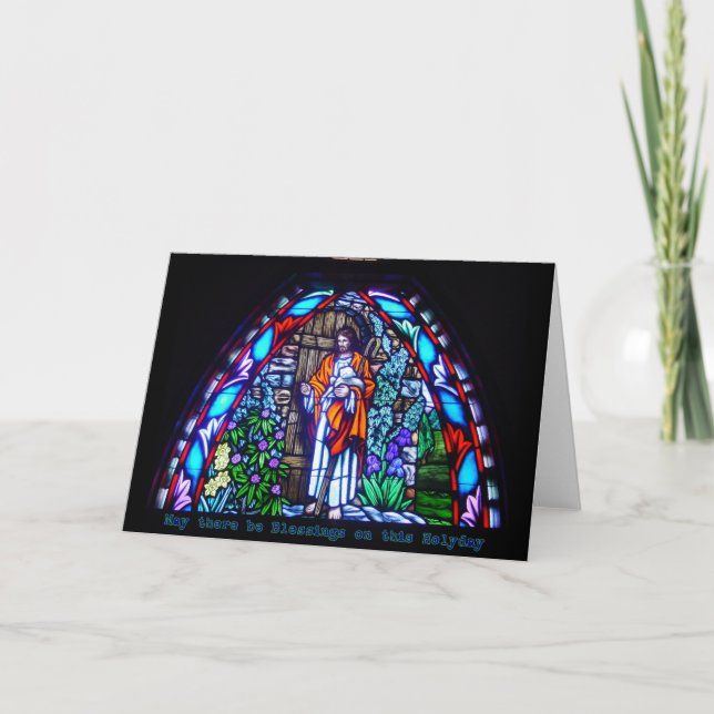 Carte de noël en verre de Jésus (Devant)