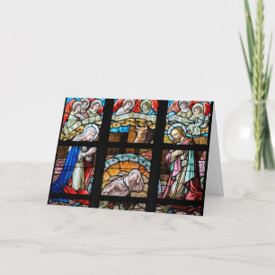 Carte de Noël en verre souillé